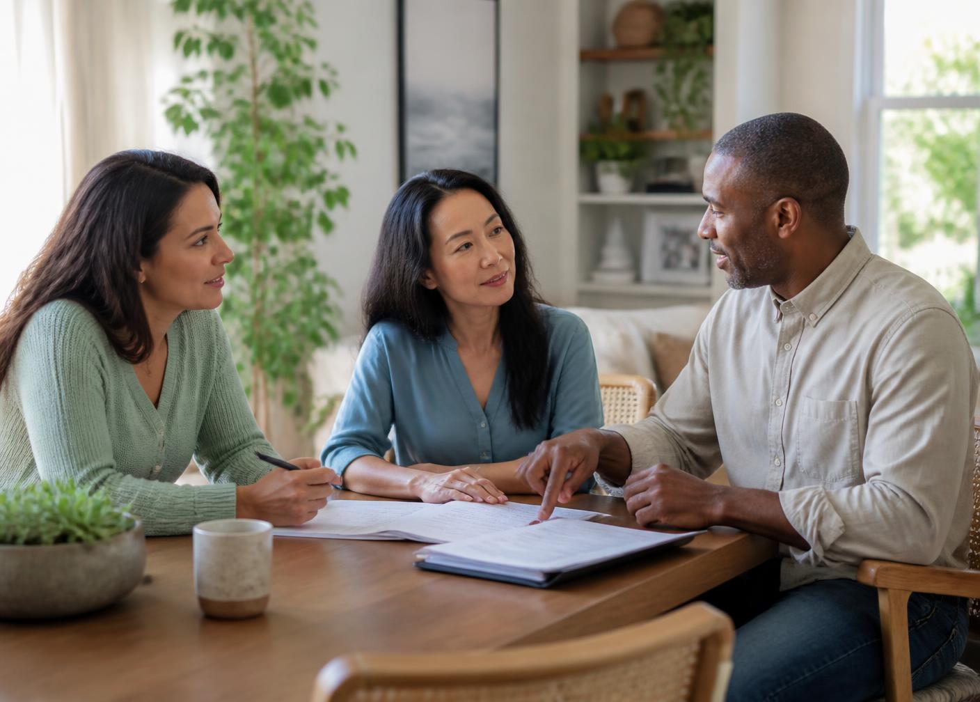 LA Caregiver team discussing a personalized Los Angeles home care plan
